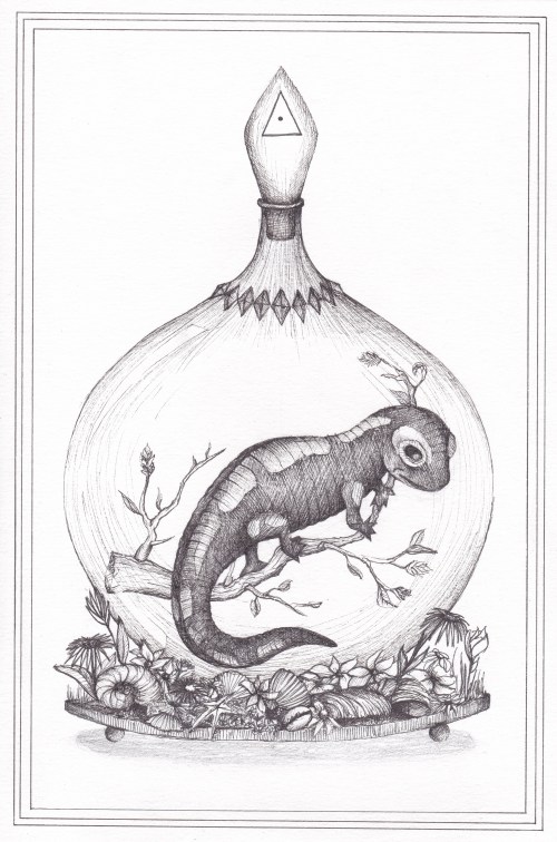 Printemps - encre sur papier, A5, 2015