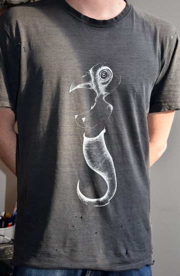 Sérigraphie sur textile, modèle Sirène, mars 2016